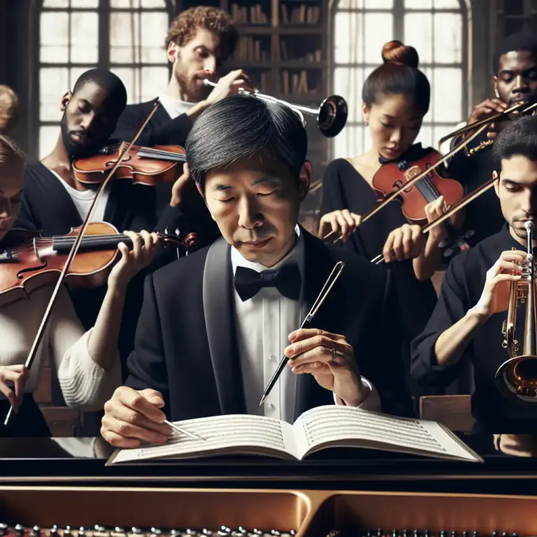 Visual representation of "instrumentation" - The arrangement or composition of music for instruments and the study of it.