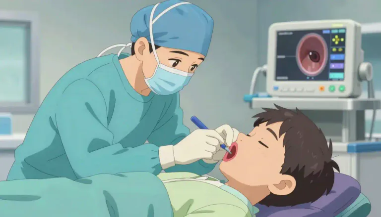 Visual representation of "adenoidectomy" - Adenoidectomy is a surgical operation to remove the adenoids, which can help improve breathing or ear problems.