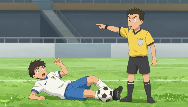 Visual representation of "unsportsmanlike" - Not fair or respectful in sports, not behaving according to the rules or spirit of fairness in sports.