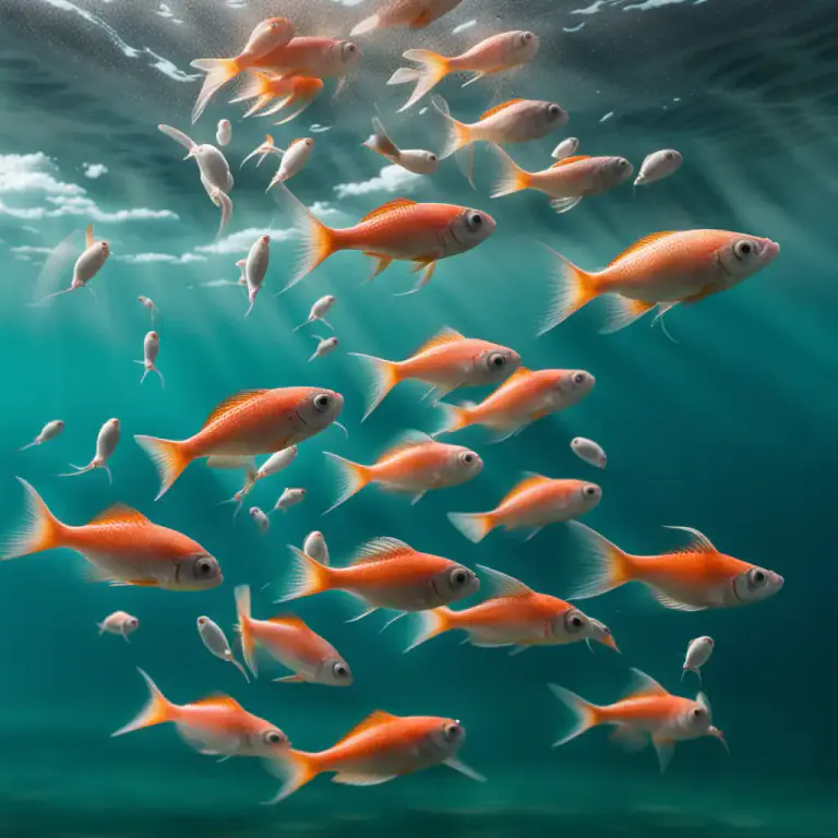 Visual representation of "seaman" - In biology, a male fish who produces and releases sperm for fertilization