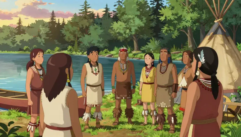 Visual representation of "kickapoo" - A member of a Native American tribe of the Algonquian family originally located in the Great Lakes region.