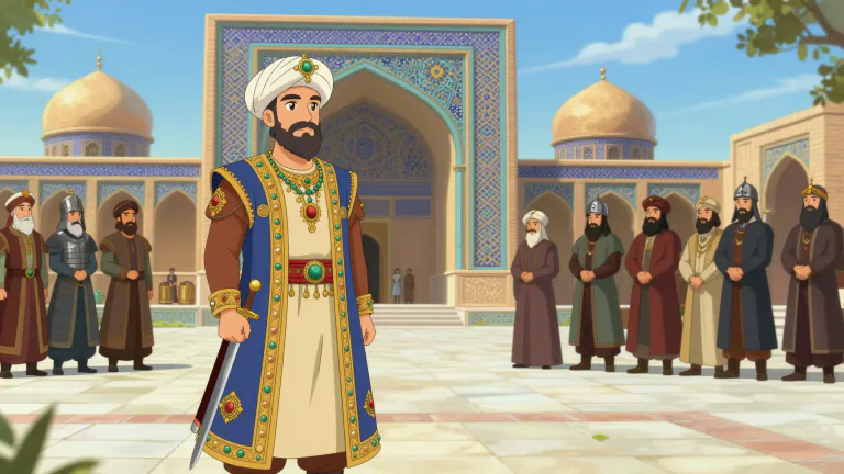 Visual representation of "safavid" - A member of a historical Persian dynasty that ruled Iran from 1501 to 1736, known for establishing Twelver Shi'ism as the state religion.