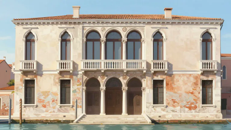 Visual representation of "palazzo" - A palazzo is a large, impressive building, especially in Italy, often serving as a home for the wealthy or as a public building.