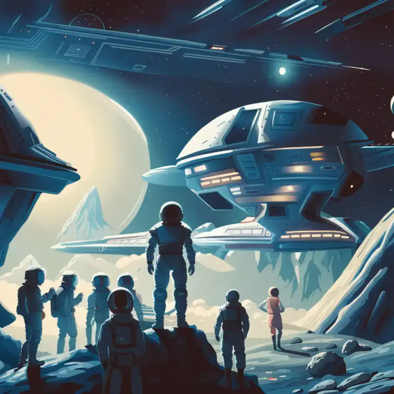 Visual representation of "beam down" - To transmit or send down, usually from a spaceship to a planet in science fiction contexts.