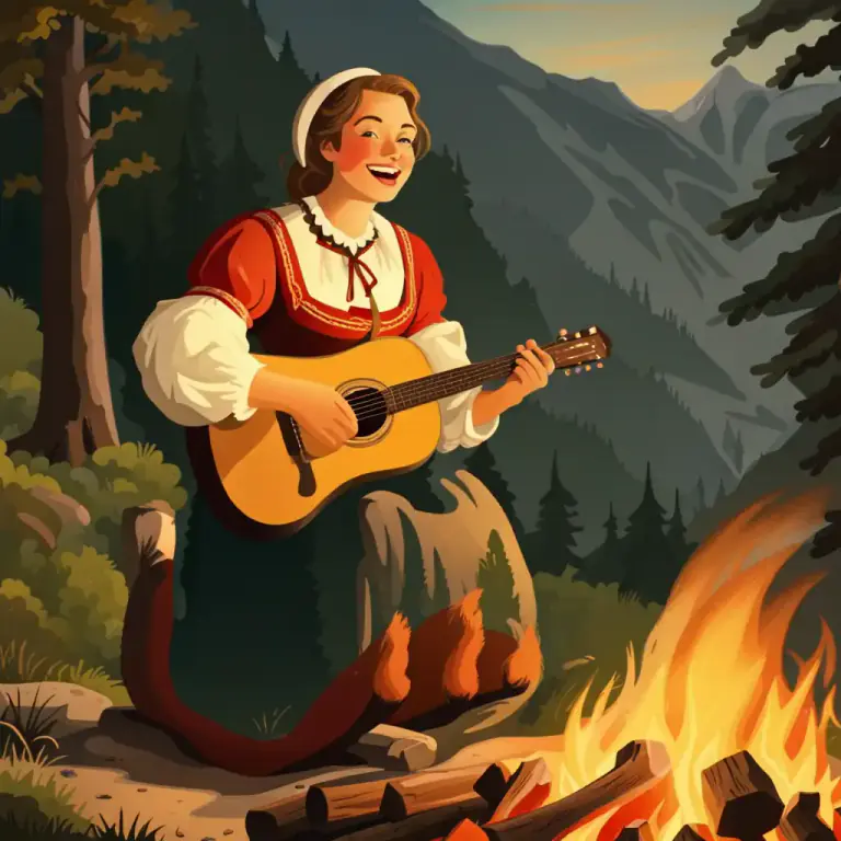 Visual representation of "yodel" - A song or piece of music in which yodeling is used