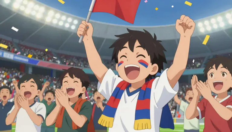 Visual representation of "rooter" - A person who is enthusiastically supporting someone or something such as a sports team.