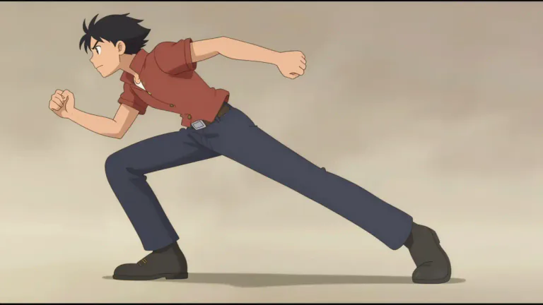 Visual representation of "stride" - a long, decisive step