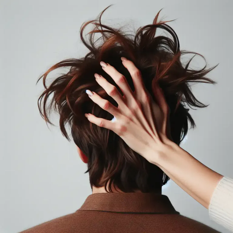 Visual representation of "tousled" - To mess up or make untidy, usually in reference to hair.