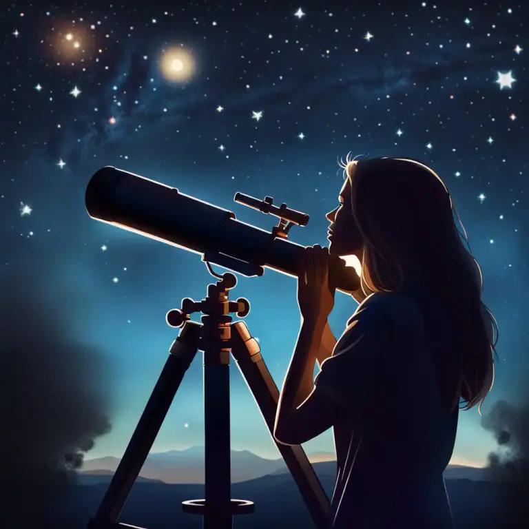 Visual representation of "scope" - A device used to see things far away like a telescope or microscope