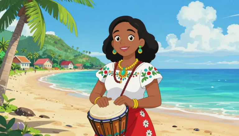 Visual representation of "antiguan" - Relating to Antigua, an island in the Caribbean, particularly as it pertains to its people or culture.