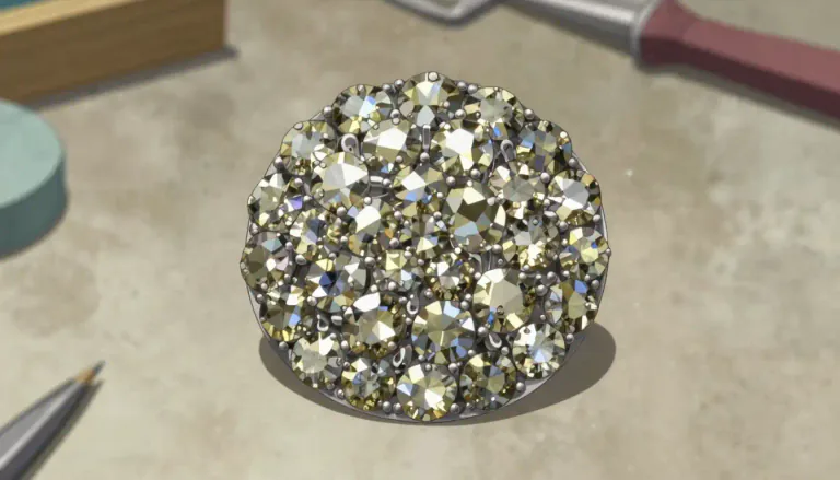 Visual representation of "marcasite" - A type of mineral that is similar to iron pyrite and is often used in jewelry.