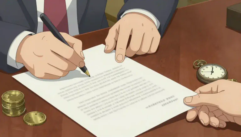 Visual representation of "promissory" - A document that contains a promise to pay a specific amount of money at a certain time.