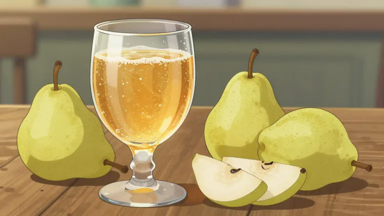 Visual representation of "perry" - A kind of drink made from fermented pears.
