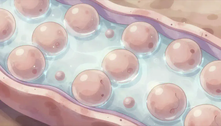 Visual representation of "interstitium" - The interstitium is the space between cells in the body where fluids and other substances are found.