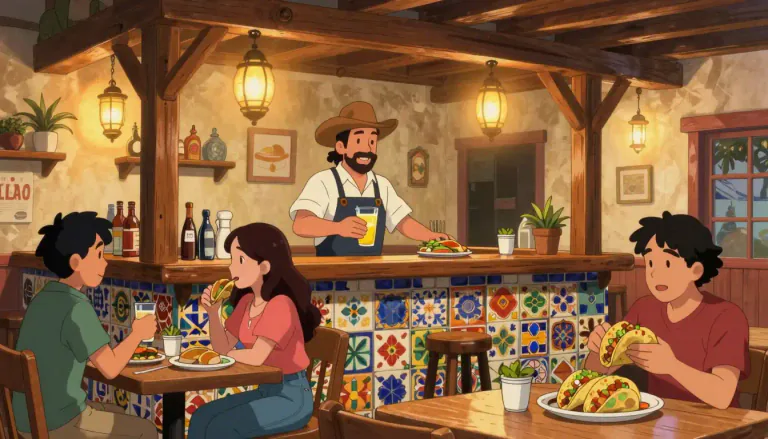 Visual representation of "cantina" - A cantina is a restaurant or bar, especially in a Latin American country, serving simple meals and drinks.