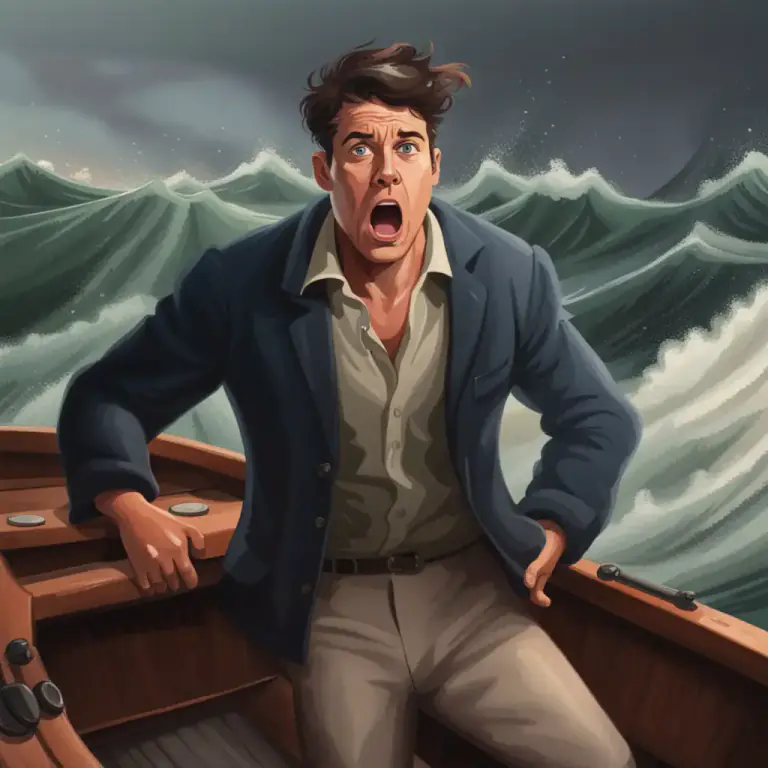 Visual representation of "rock the boat" - To unsettle a situation by saying or doing something controversial.