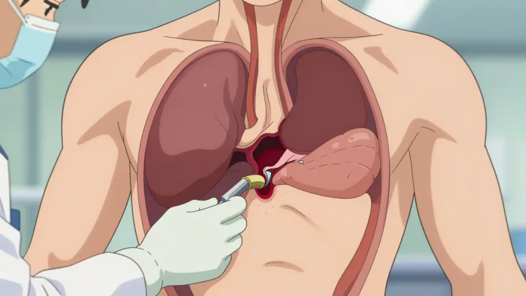 Visual representation of "rupture" - An injury in which an organ of the body tears or breaks open