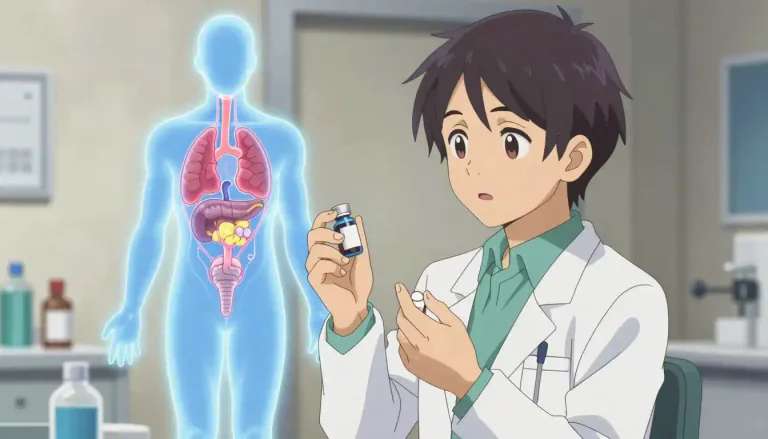 Visual representation of "endocrinologist" - A doctor who specializes in the endocrine system, which is responsible for hormone production and regulation in the body.