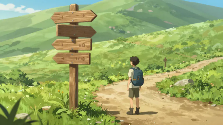 Visual representation of "guidepost" - A guidepost is a signpost that gives directions to travelers.
