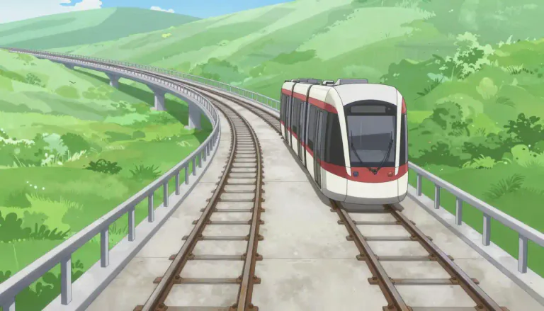 Visual representation of "guideway" - A structure or path designed for guiding something, such as vehicles or pedestrians.