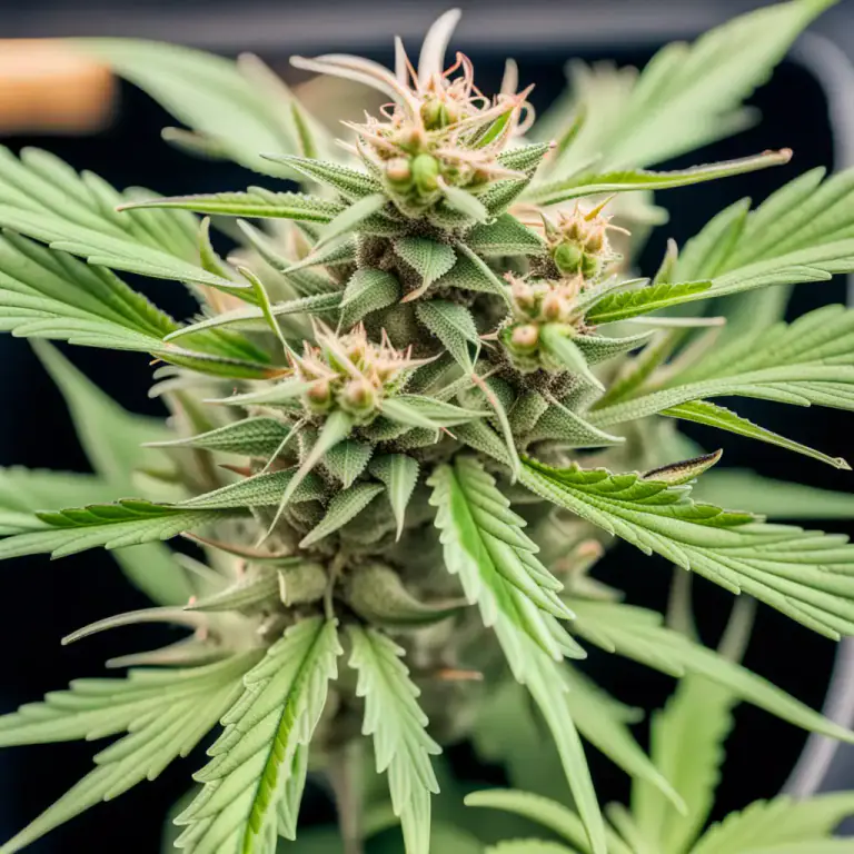 Visual representation of "marijuana" - A specific kind of hemp plant from where the marijuana drug is obtained.