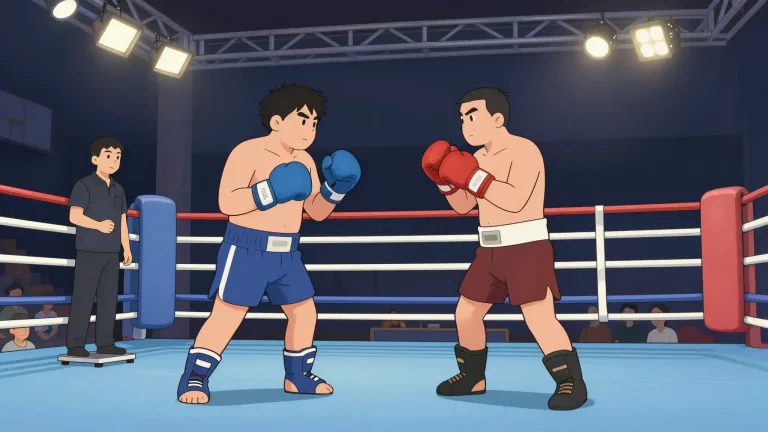 Visual representation of "cruiserweight" - A weight class in boxing or mixed martial arts that typically includes fighters weighing between 175 and 200 pounds (79.4 to 90.7 kg).