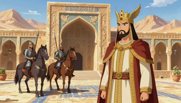 Visual representation of "sasanian" - Relating to the ancient Persian Empire that ruled from 224 to 651 CE.
