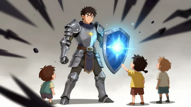 Visual representation of "defender" - A person or thing that protects or shields from harm or danger