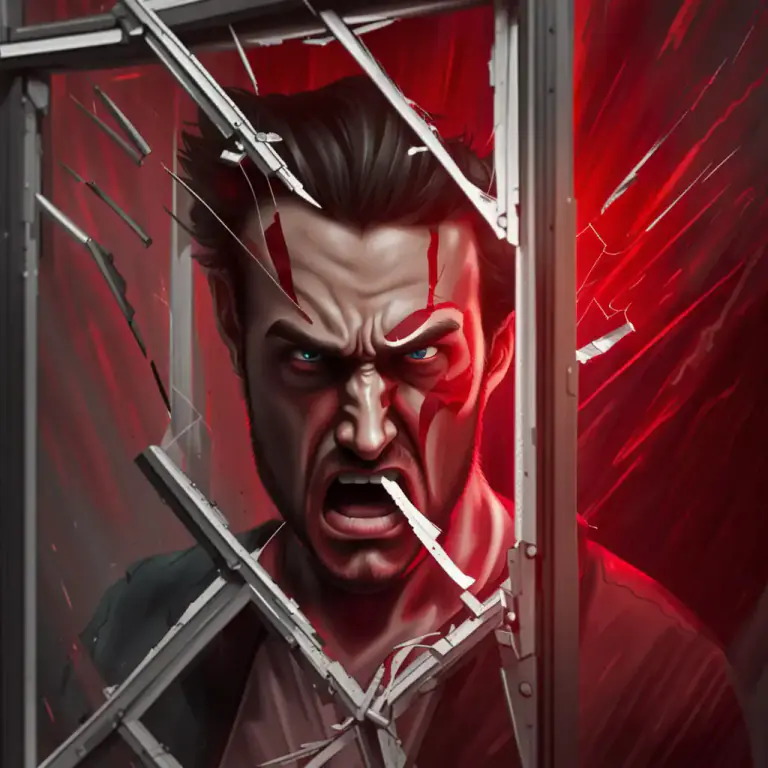 Visual representation of "blow up" - To become very angry very quickly.