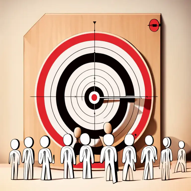 Visual representation of "take aim at somebody/something" - to plan or hope to achieve something