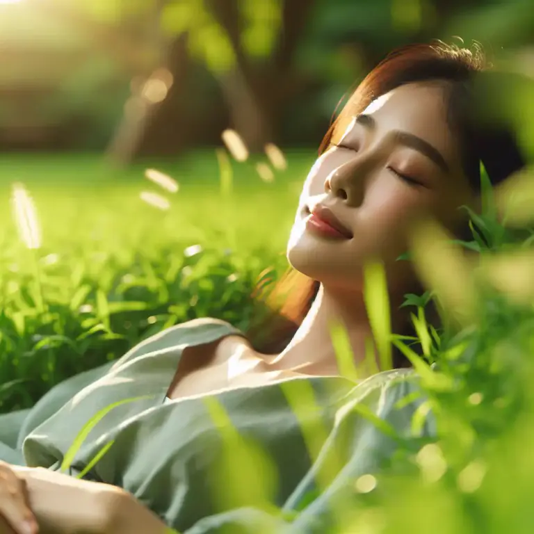 Visual representation of "indolence" - A calm and peaceful feeling, resulting from a lack of activity or stimulation