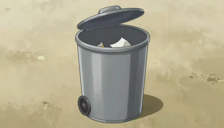 Visual representation of "trashcan" - A container for holding waste material, typically made of metal or plastic.