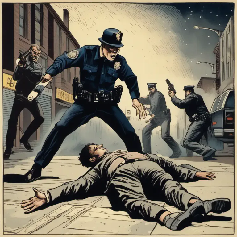 Visual representation of "shoot down" - To shoot someone with a bullet causing them to fall or die