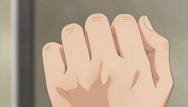 Visual representation of "knuckle" - The joint in the middle part of your fingers, where it bends