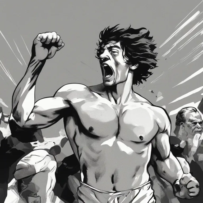 Visual representation of "take that!" - Used to say that one has hit, defeated, or punished someone.