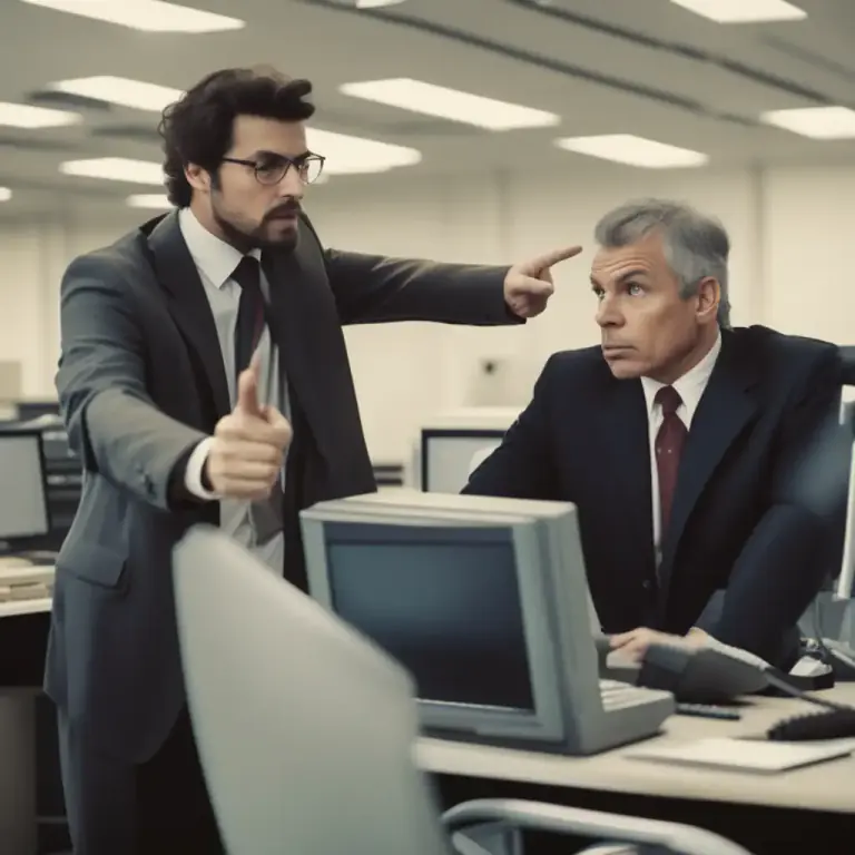 Visual representation of "bust somebody's chops" - To criticize someone