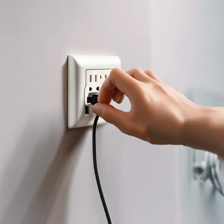 Visual representation of "put into" - to place something in a socket or similar receptacle