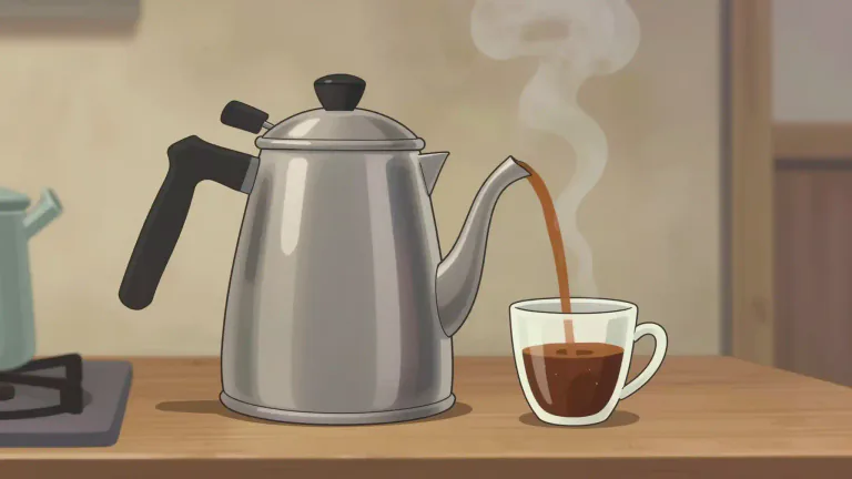 Visual representation of "coffeepot" - A coffeepot is a vessel or container used to brew or serve coffee.