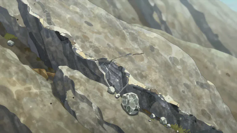 Visual representation of "schist" - A type of rock that easily splits into thin pieces
