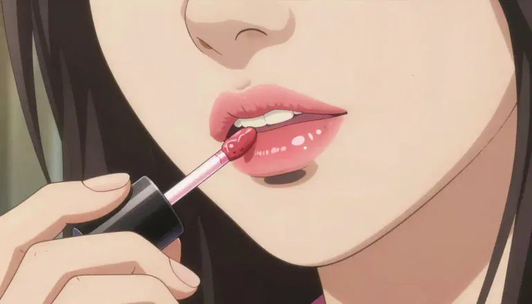 Visual representation of "lipgloss" - A cosmetic product used to give lips a shiny appearance and can add color or moisture.