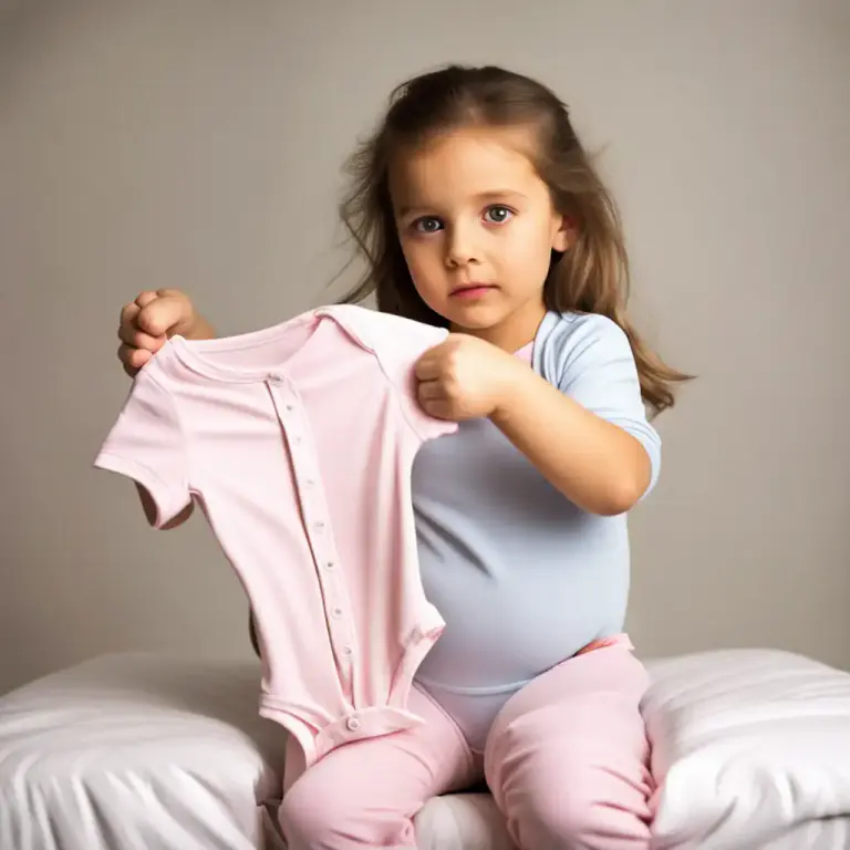 Visual representation of "grow out of" - To become too large for something, often clothing or a physical space