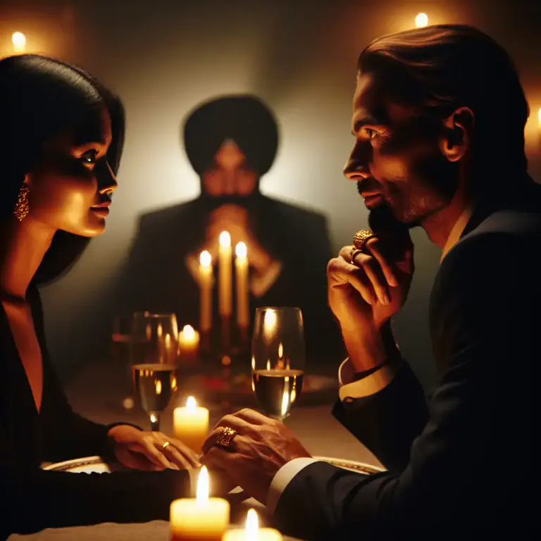 Visual representation of "paramour" - A person with whom someone is having a romantic or sexual relationship and they are not married to each other.