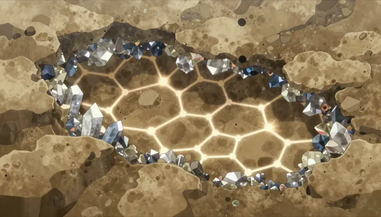 Visual representation of "aluminosilicate" - A type of mineral composed of aluminum, silicon, and oxygen that is commonly found in clay and igneous rocks.