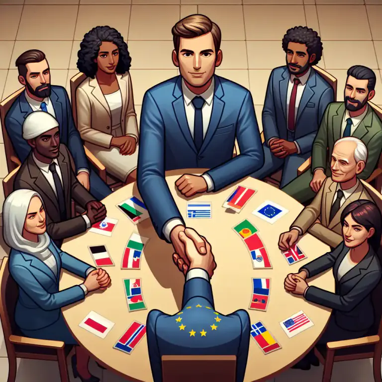 Visual representation of "statesmanship" - The quality of being a good leader in politics