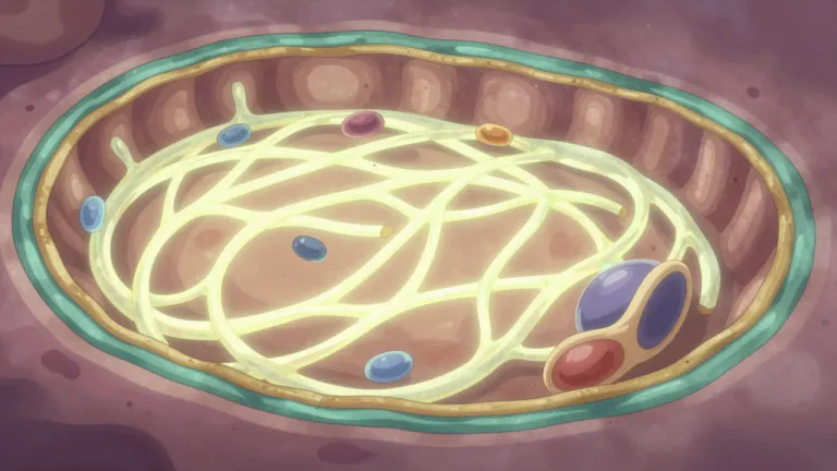 Visual representation of "cytoskeleton" - The cytoskeleton is a complex network of protein fibers and tubes that helps maintain a cell's shape and facilitates movement.