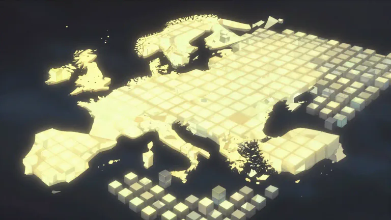 Visual representation of "voxel" - A voxel is a unit of graphic information that defines a point in three-dimensional space, similar to how a pixel defines a point in two-dimensional images.