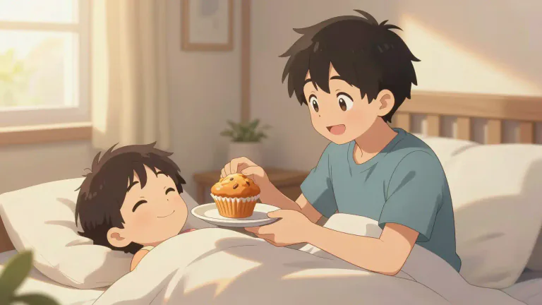 Visual representation of "muffin" - A term of affection for a loved one.