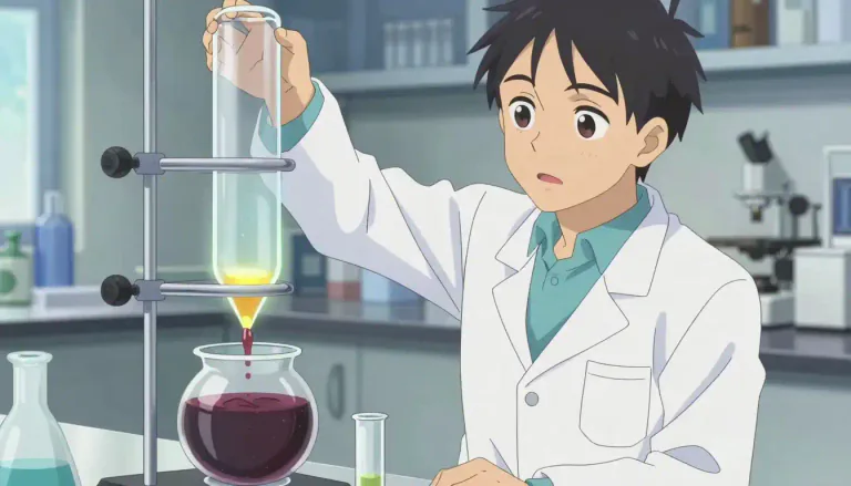 Visual representation of "elute" - To extract a substance from another by washing with a solvent.