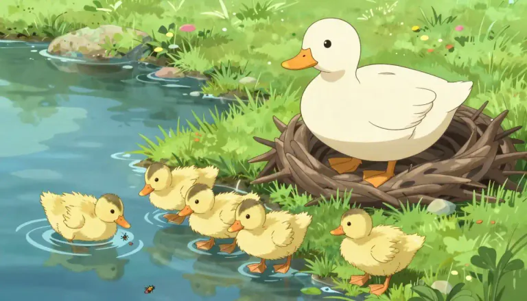 Visual representation of "precocial" - Describes species that are born in a relatively mature state and are capable of moving around and feeding themselves shortly after birth.