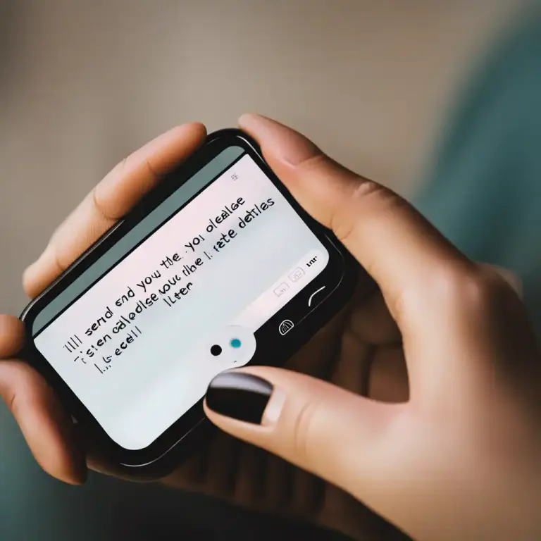 Visual representation of "text" - To send someone a text message using a mobile phone.